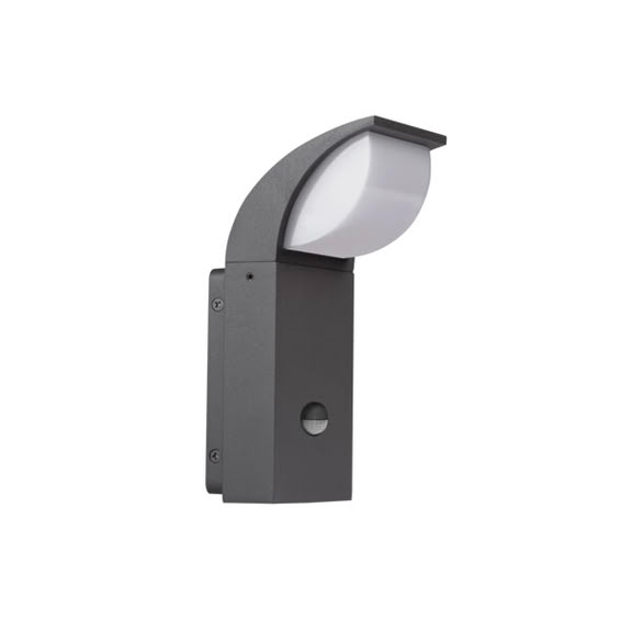 Svietidlo LED nástenné so senz. ABETE LED EL 20 SE-GR 36573 7W 540lm 4000K 230V IP44 grafit