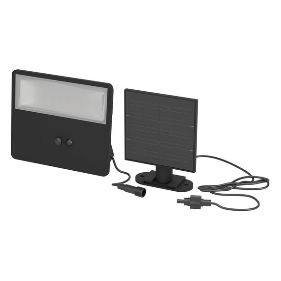 Svietidlo LED nástenné solárne so senz. PANETTIERI 901085 6,5W 860lm 4000K IP44 čierna