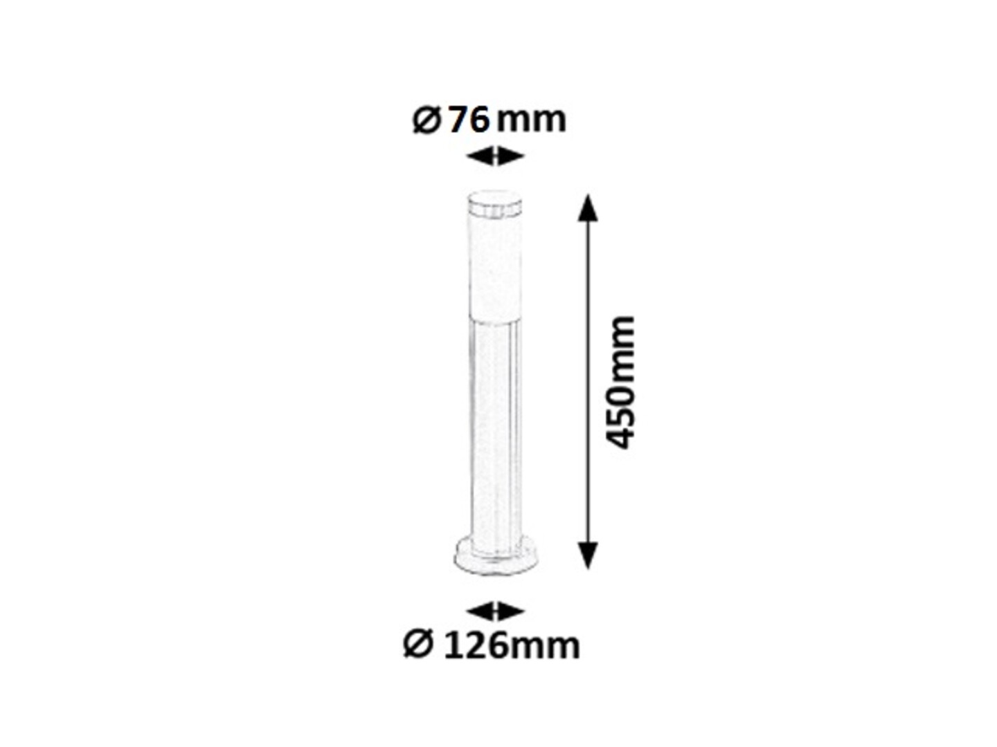 Svietidlo stojanové Inox torch 8267 max. 60W E27 230V IP44