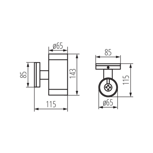 Svietidlo nástenné BART EL-235 07080 max. 2x35W GU10 230V IP54