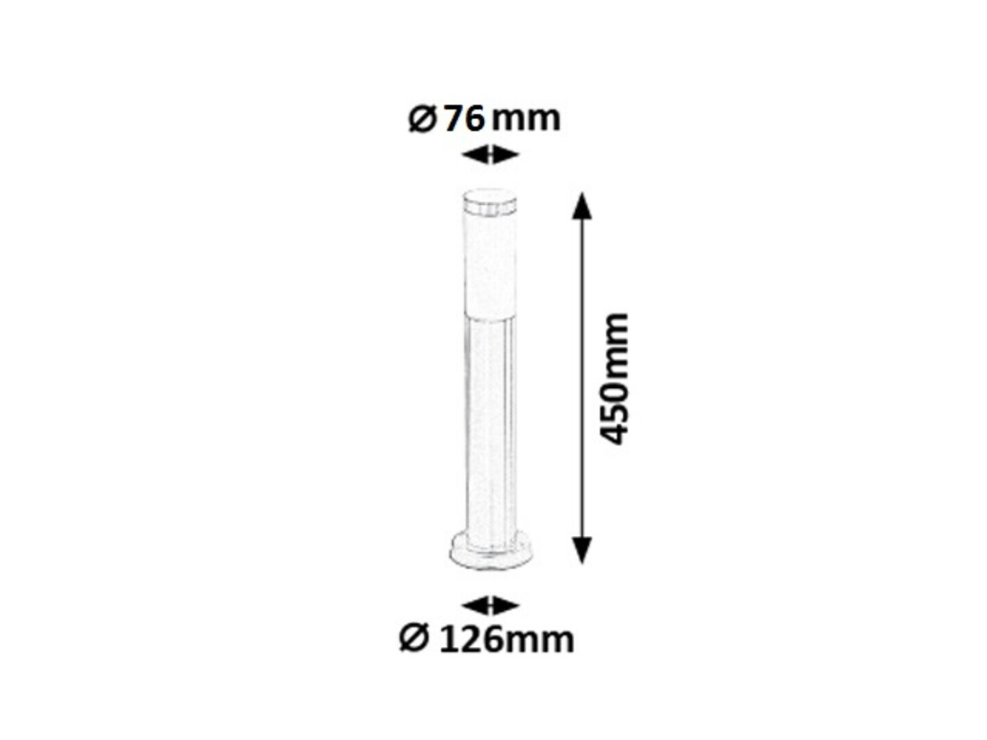 Svietidlo stojanové Inox torch 8263 max. 60W E27 230V IP44