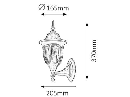 Svietidlo nástenné Milano 8342 max. 60W E27 230V IP43