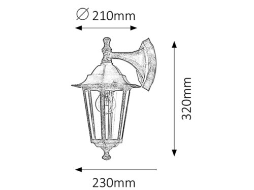 Svietidlo nástenné Velence 8232 max. 60W E27 230V IP43