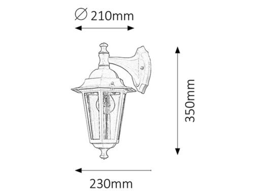 Svietidlo nástenné Velence 8202 max. 60W E27 230V IP43