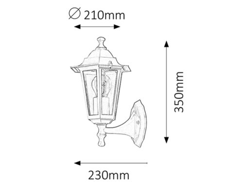 Svietidlo nástenné Velence 8204 max. 60W E27 230V IP43