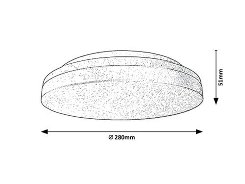 Svietidlo LED stropné Zenon 2698 24W 2400lm 3000-4000-6000K 230V IP54