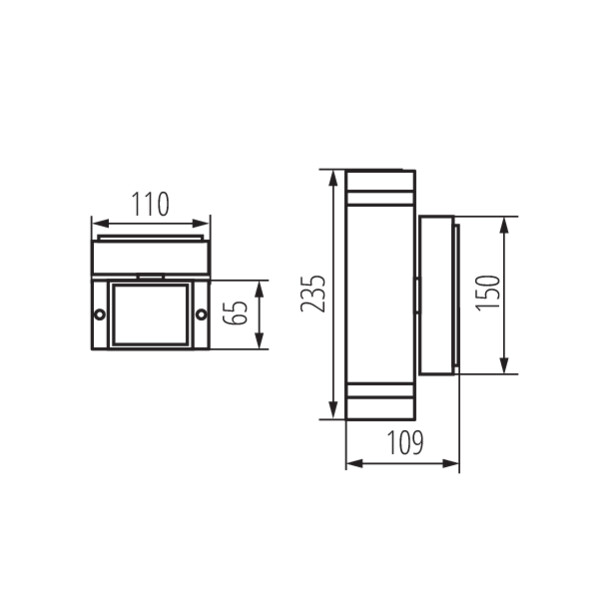 Svietidlo nástenné ZEW EL-235J-GR 22442 max. 2x35W GU10 230V IP44