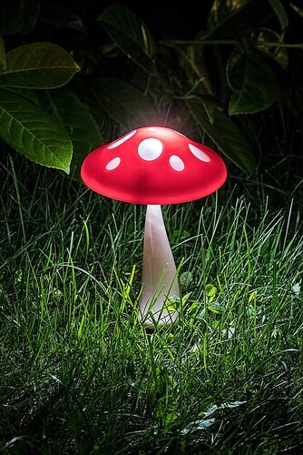 Svietidlo LED solárne Funghetto 7877 0,06W RGB IP44 biela/červená