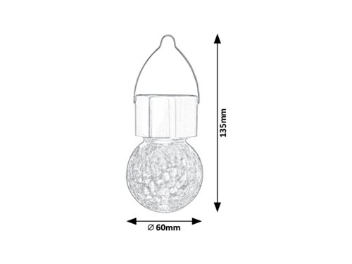 Svietidlo LED solárne Yola 7850 0,06W RGB IP44 saténový chróm