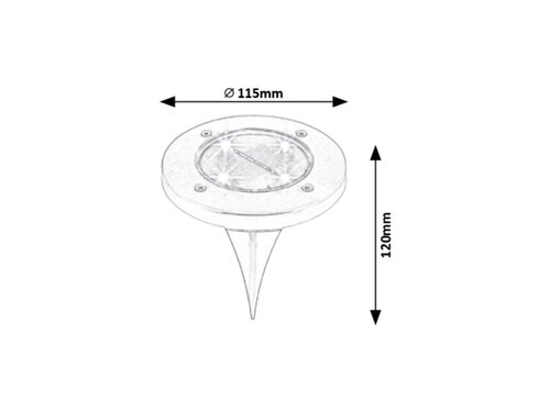 Svietidlo LED solárne Dannet 7975 0,24W 1,2V 400mAh IP44