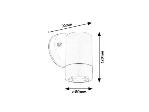 Svietidlo nástenné Medina 8832 max.10W GU10 230V IP44 matná čierna