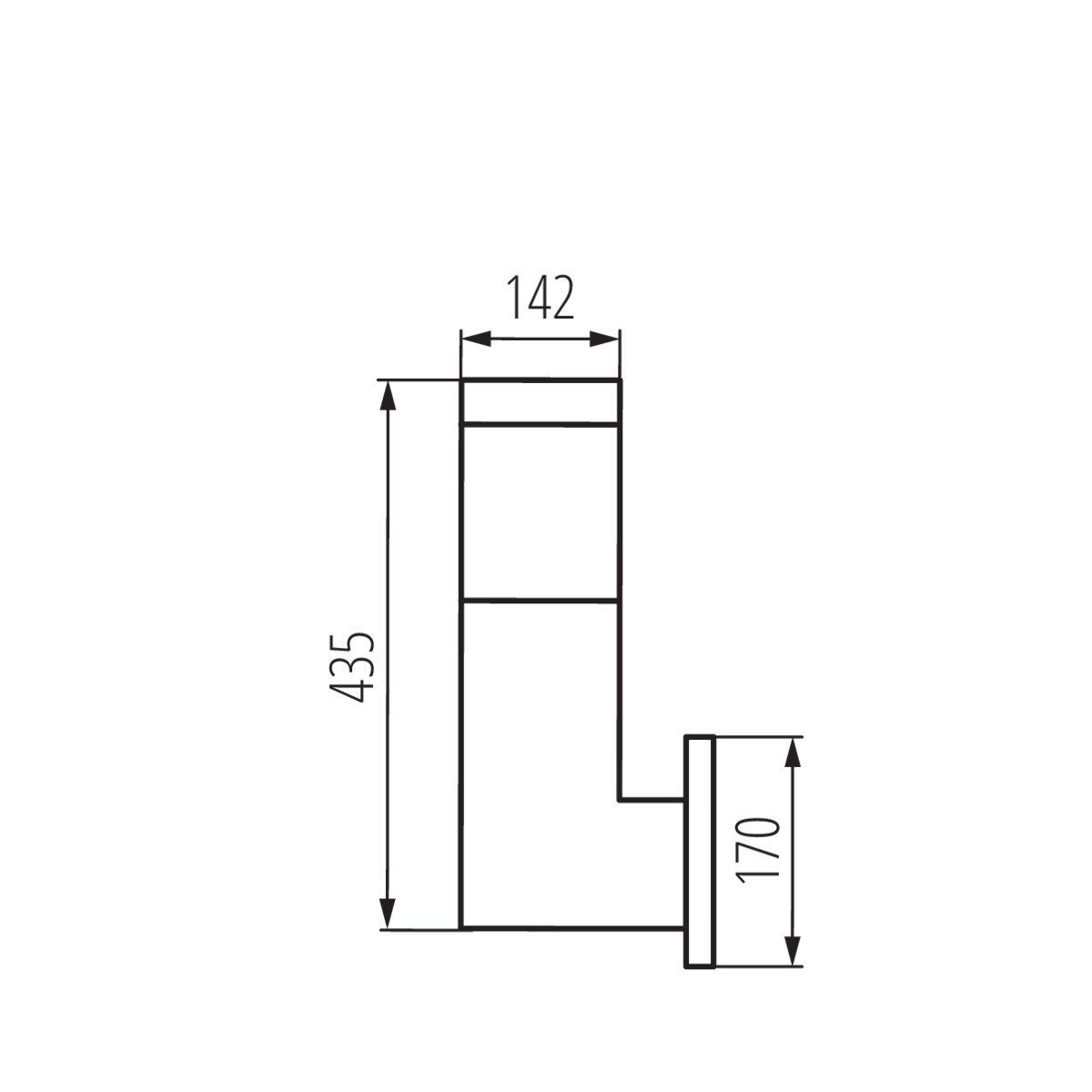 Svietidlo stĺpikové INVO OP 29170 max.20W E27 230V IP54 čierny chróm