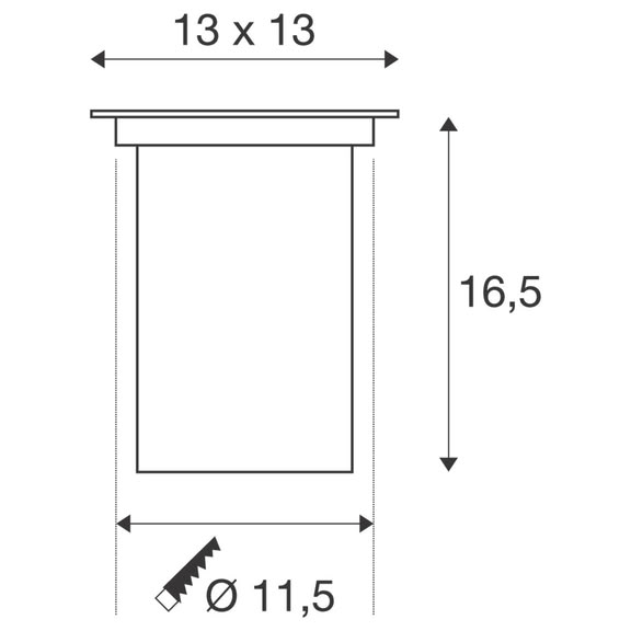 Svietidlo zemné DASAR 80 229324 max.35W GU10 230V IP67 hliník/nerezová oceľ