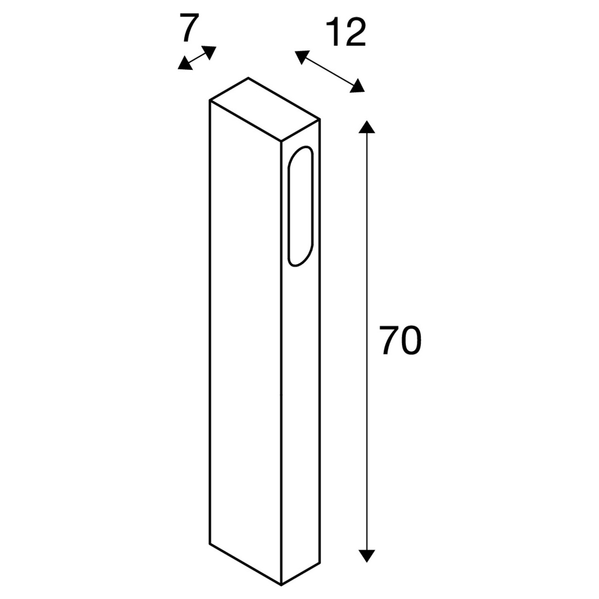 Svietidlo LED stĺpikové SLOTBOX 70 232145 4,5W 320lm 3000K 230V IP44 antracit