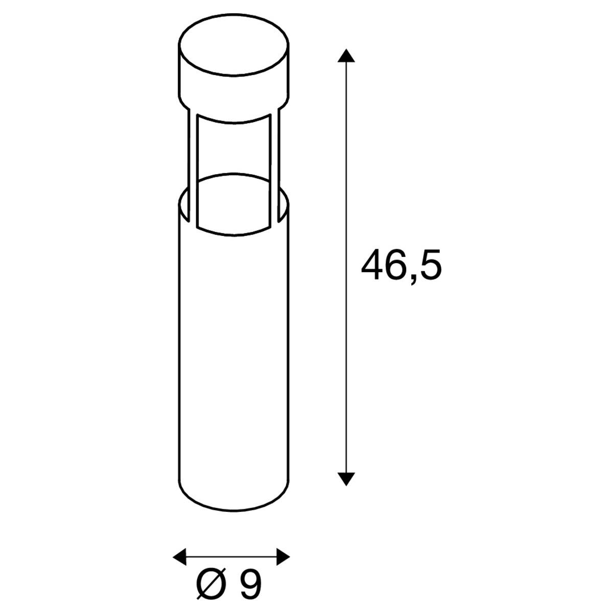 Svietidlo LED stĺpikové SLOTS 45 231815 6,3W 340lm 3000K 230V IP44 antracit