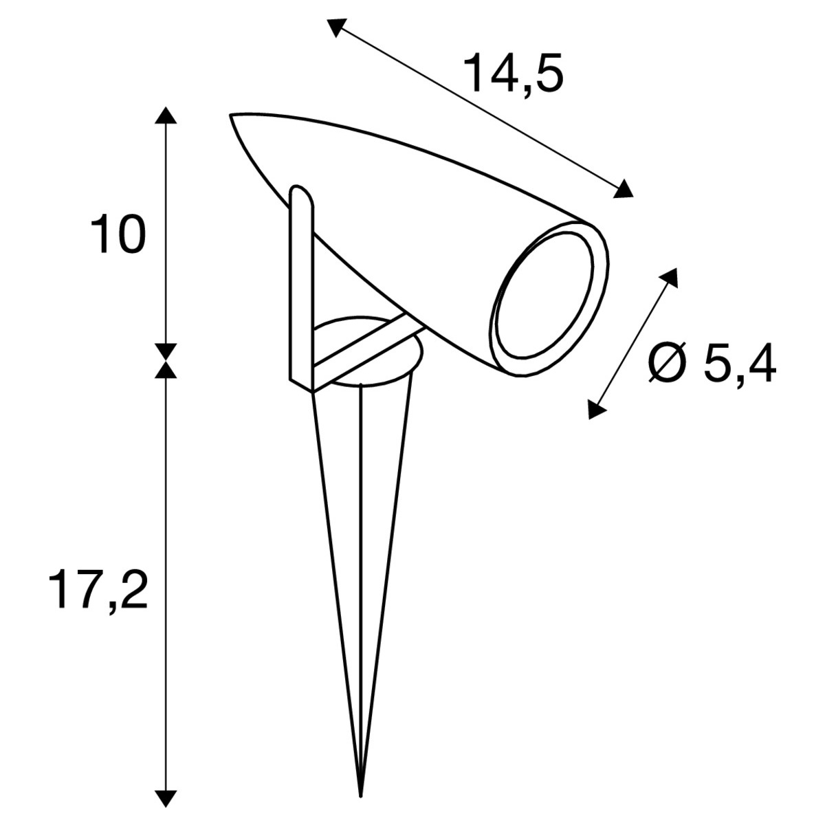 Svietidlo LED zapichovacie SYNA LED 227505 8,6W 470lm 3000K 230V IP55 antracit
