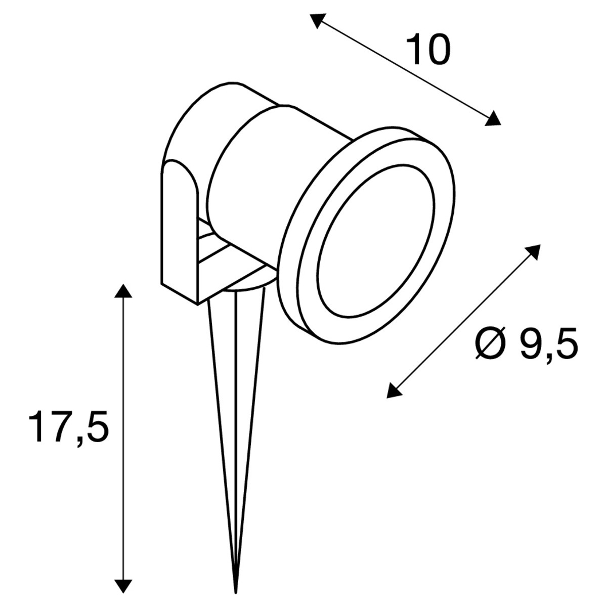 Svietidlo zapichovacie NAUTILUS 227418 max.35W GU10 230V IP65 strieborná sivá