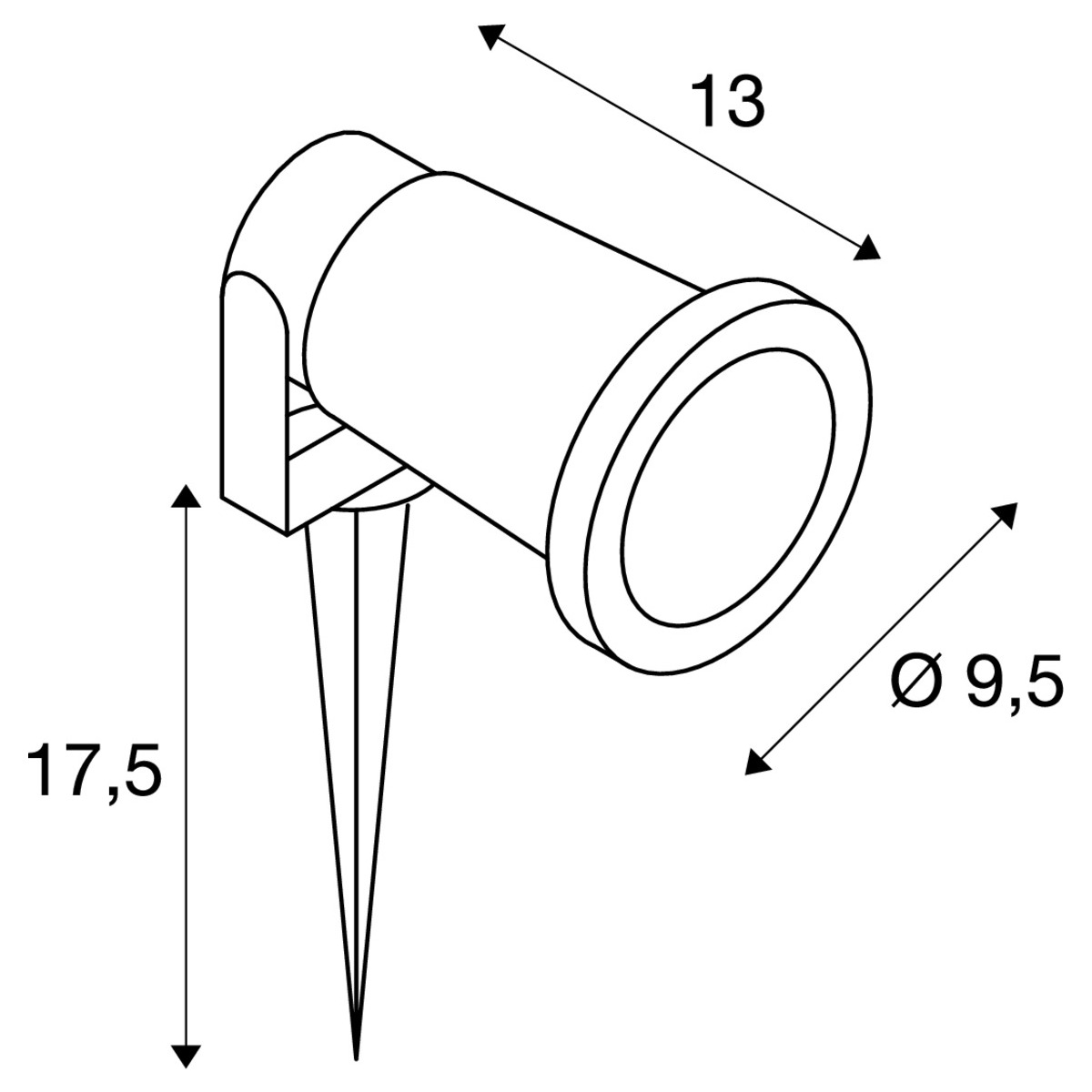 Svietidlo zapichovacie NAUTILUS 227410 max.11W GU10 230V IP65 čierna