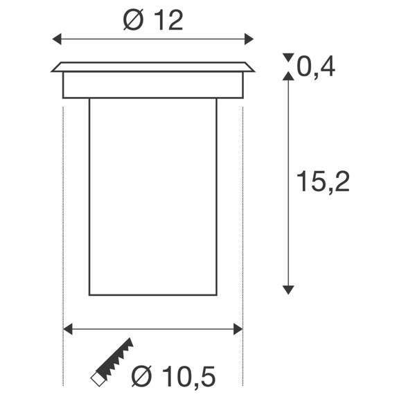 Svietidlo zemné SOLASTO 227680 max.6W GU10 230V IP67 nerezová oceľ
