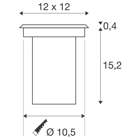 Svietidlo zemné SOLASTO 227684 max.6W GU10 230V IP67 nerezová oceľ