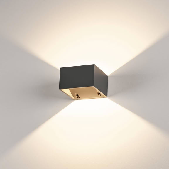 Svietidlo LED nastenné LOGS 232105 8W 420lm 3000K 230V IP44 antracit