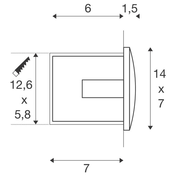 Svietidlo LED schodiskové DOWNUNDER OUT 233625 3,3W 85lm 3000K 230V IP55 antracit