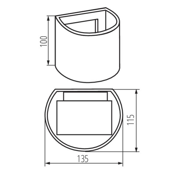 Svietidlo LED nástenné REKA 28993 7W 510lm 4000K 230V IP54 biela