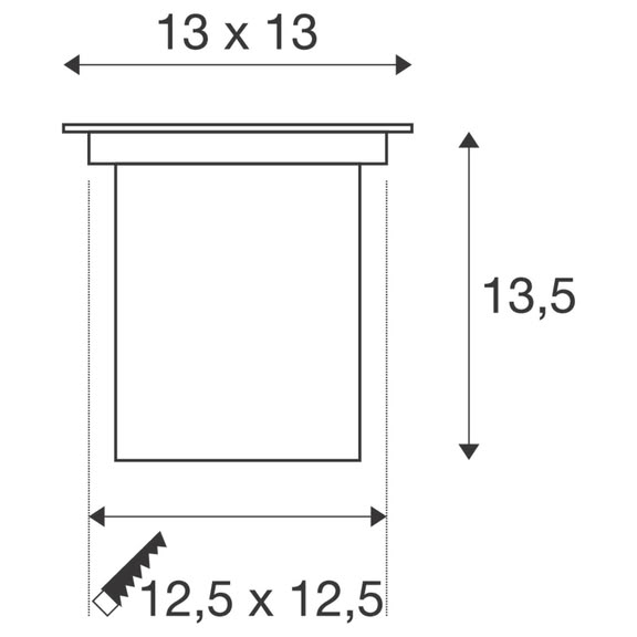Svietidlo zemné DASAR 70 229374 max.35W GU10 230V IP67 hliník/nerezová oceľ