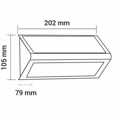 Svietidlo nástenné solárne ORO-ALBA-6W-3-MIC-CW 6W 730lm 6500K 3,2V DC IP54