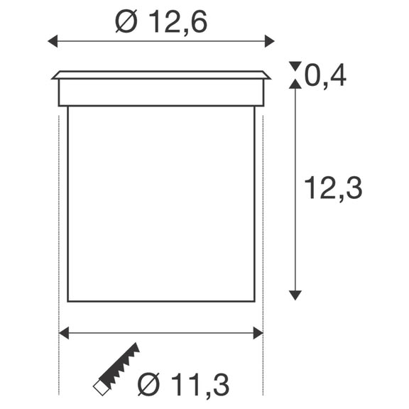 Svietidlo LED zemné ROCCI GL 227600 9,8W 580lm 3000K 120° 230V IP67