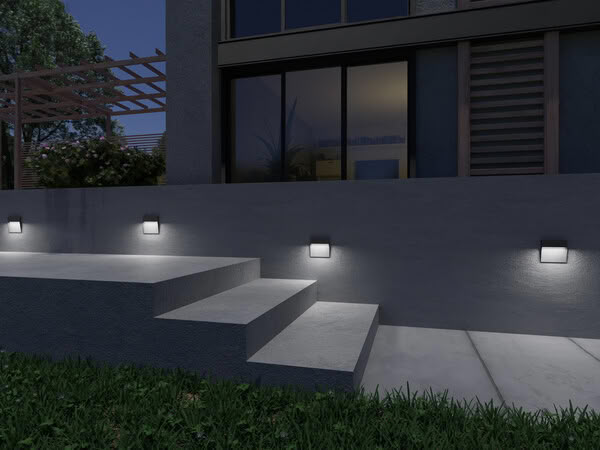 Svietidlo LED nástenné DULI 33750 4W 100lm 4000K 230V IP54 antracit