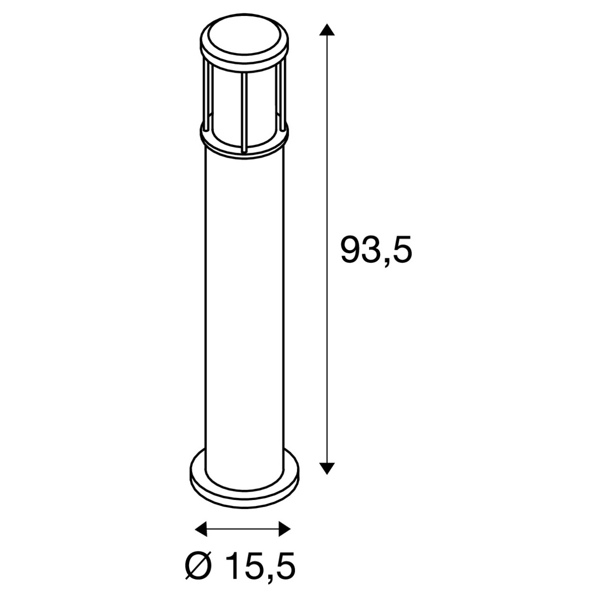 Svietidlo stlpikové OTOS GLAS 230465 max. 15W E27 230V IP43 antracit