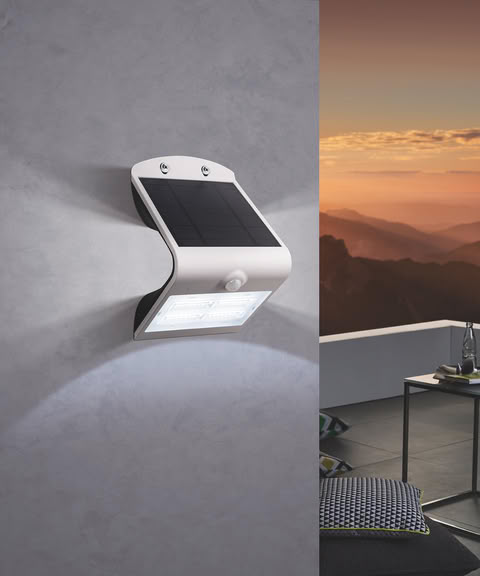 Svietidlo LED nástenné solárne so senz. LAMOZZO 3,2W 440lm 3000K/4000K IP44