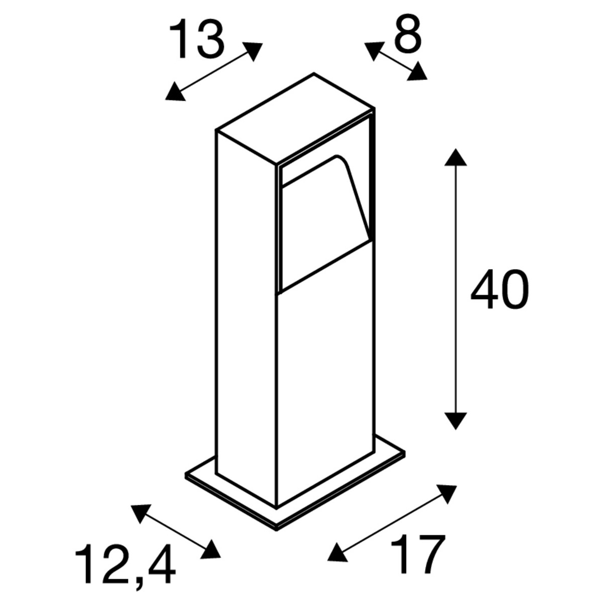 Svietidlo LED stĺpikové LOGS 40 232115 8W 420lm 3000K 230V IP44 antracit