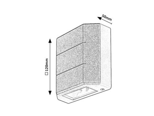 Svietidlo LED nástenné Lippa 7319 6W 70lm 3000K 230V IP54