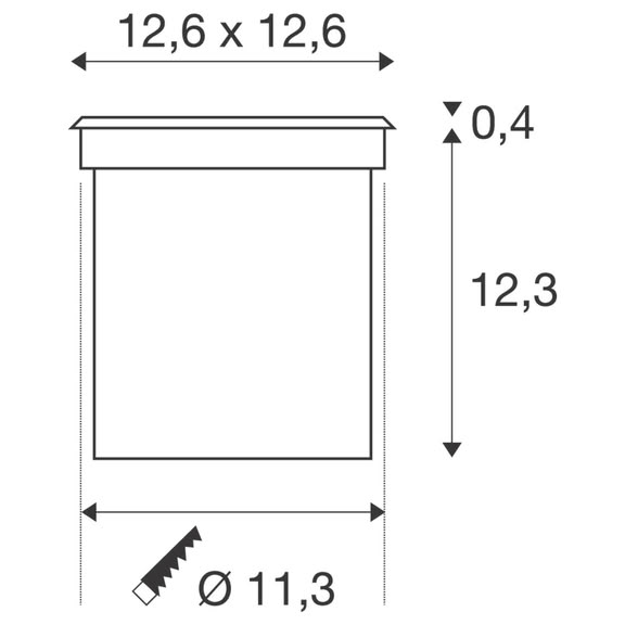 Svietidlo LED zemné ROCCI 227604 6W 580lm 3000K 120° 230V IP67 nerez