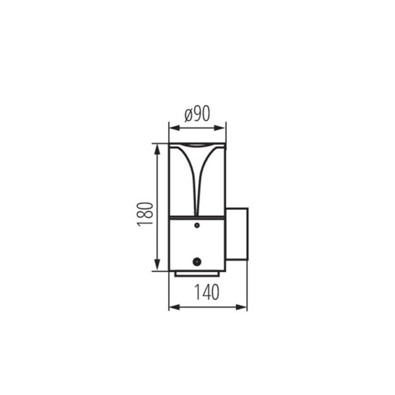 Svietidlo nástenné PRESO EL 18 GR 36543 max.10W E27 230V IP44 grafit