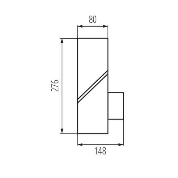 Svietidlo nástenné so senz. LAVEN EL 28 GR 36547 max.10W E27 230V IP44 grafit