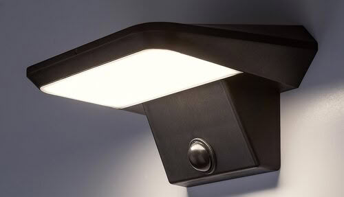 Svietidlo LED solárne so senz. Qesa 77005 10W 460lm 4000K 3,7VDC IP44 čierna