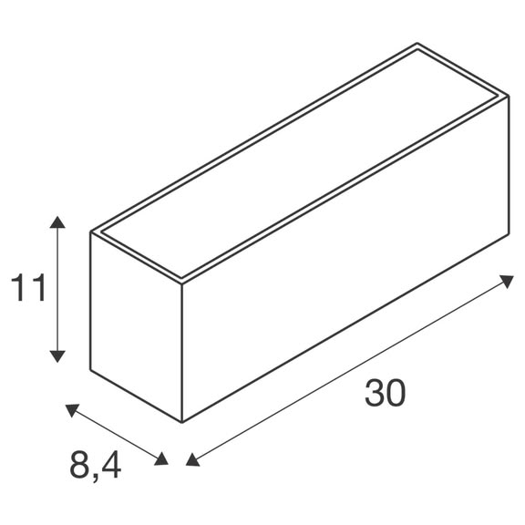 Svietidlo LED prisadené SITRA L WL UP/DOWN 1005155 24W 2700/4150lm 3000/4000K 230V IP44 antracit