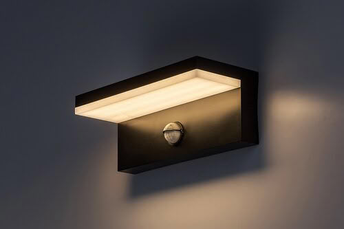 Svietidlo LED nástenné so senz. Zaragoza 77115 9W 1000lm 2700/4000/6500K 230V IP54 čierna