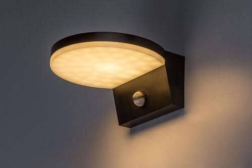 Svietidlo LED nástenné so senz. Batildo 77119 9W 900lm 2700/4000/6500K 230V IP54 čierna