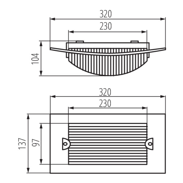 Svietidlo nástenné TURK DL-60 07025 max. 60W E27 230V IP54