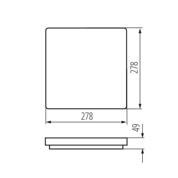 Svietidlo LED prisadené VARSO-L 26443 18W 1700lm 4000K 230V IP54