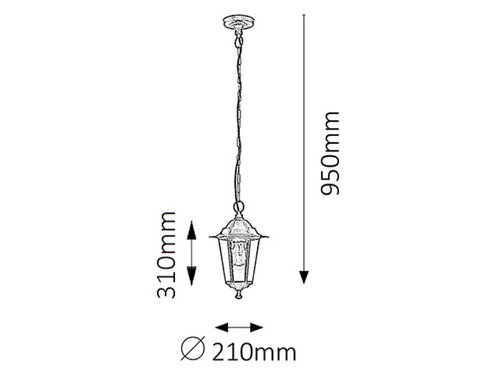 Svietidlo závesné Velence 8238 max. 60W E27 230V IP43