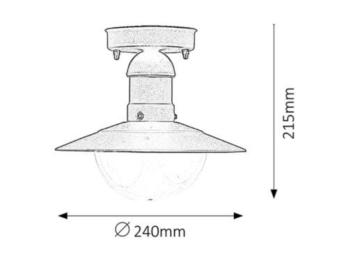 Svietidlo prisadené Oslo 8716 max. 60W E27 230V IP44