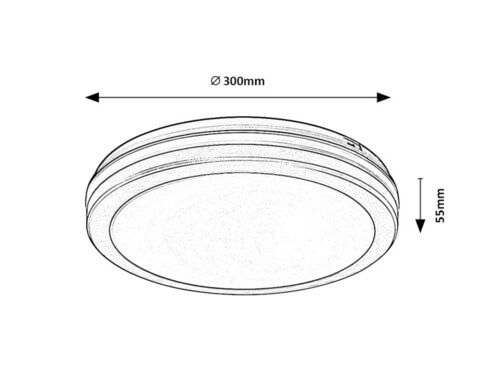 Svietidlo LED prisadené Indre 77035 28W 2450lm 3000-6000K 230V IP54 čierna