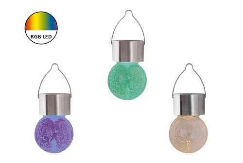 Svietidlo LED solárne Yola 7850 0,06W RGB IP44 saténový chróm