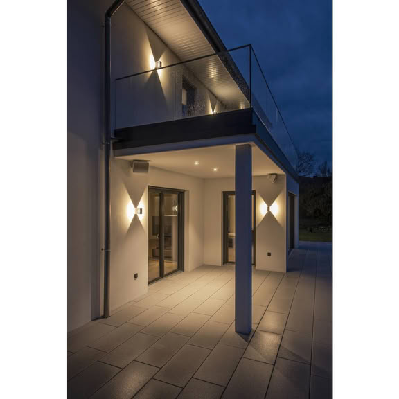 Svietidlo LED nastenné LOGS 232105 8W 420lm 3000K 230V IP44 antracit