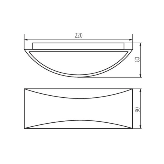 Svietidlo LED nástenné BISO 29261 8W 375lm 4000K 230V IP54 biela